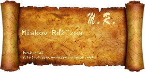 Miskov Rózsa névjegykártya